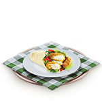 Grilled Halloumi Toasted Wrap 